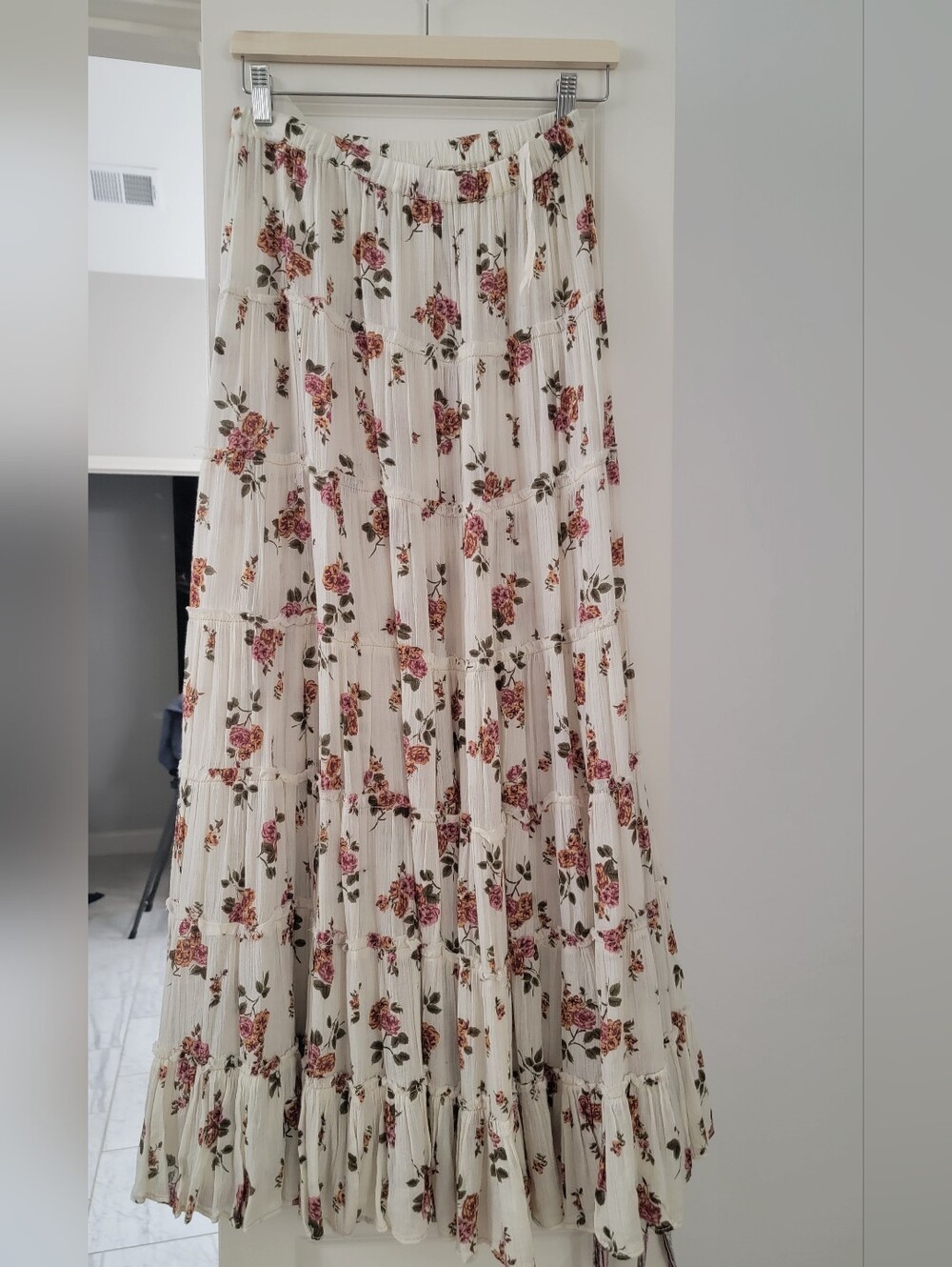 Denim Supply Floral Pleated Maxi Skirt - Picture 2 of 3